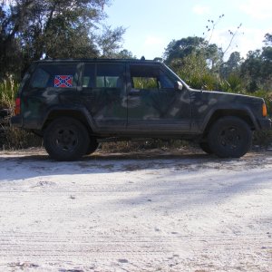 My 88' XJ after with new rear-end lift