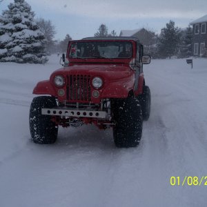 playing in the snow