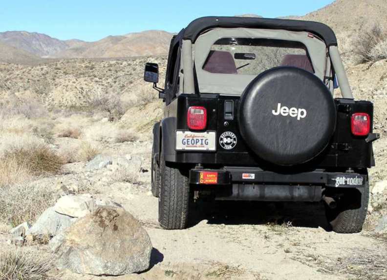 geopig's jeep in Joshua Tree NP