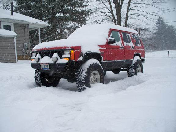 In the driveway after a recent storm